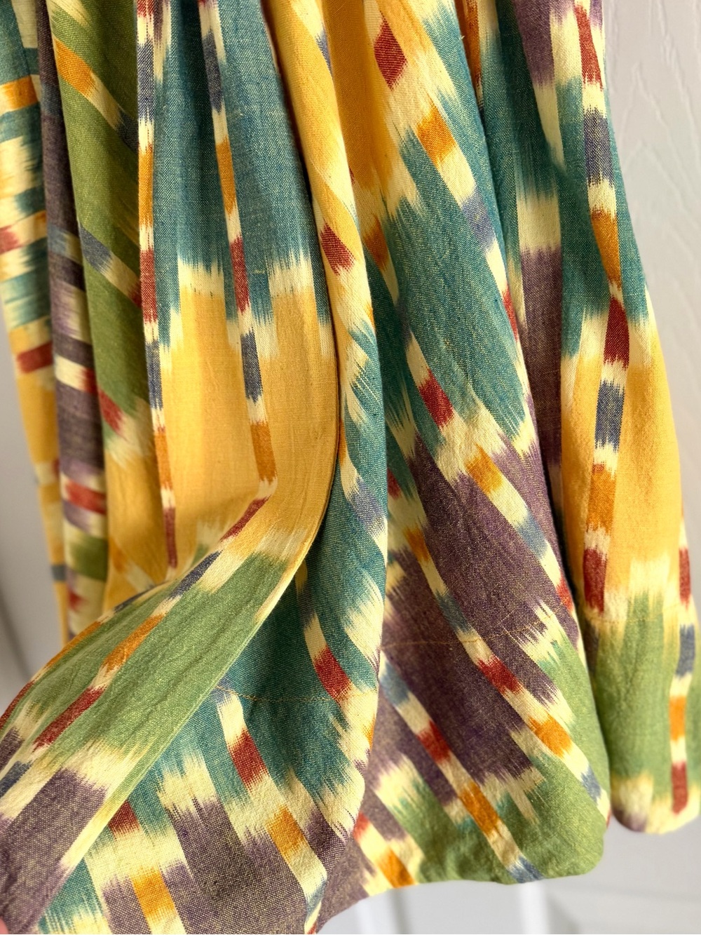 MARC JACOBS Yellow, Green, Autumn Orange 100% Cotton Swing Dress, Tie Back Sz 10 - Picture 8 of 16